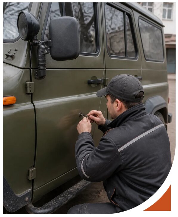 Профессиональное вскрытие автомобиля УАЗ без повреждений в Томске